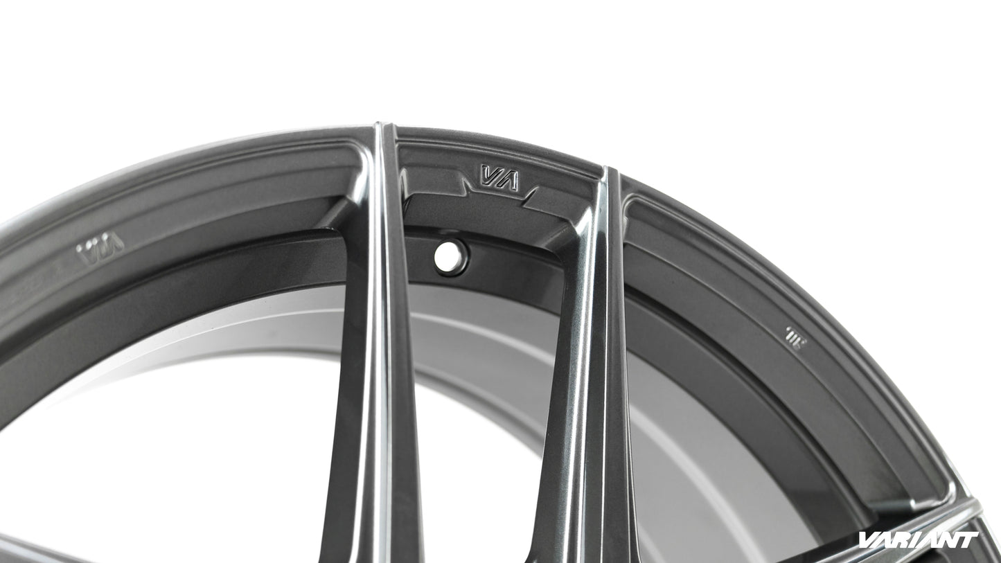 19x8.5 Gloss Gunmetal Cold Forged Collection HELIUM Variant Forged  Alloy Wheels