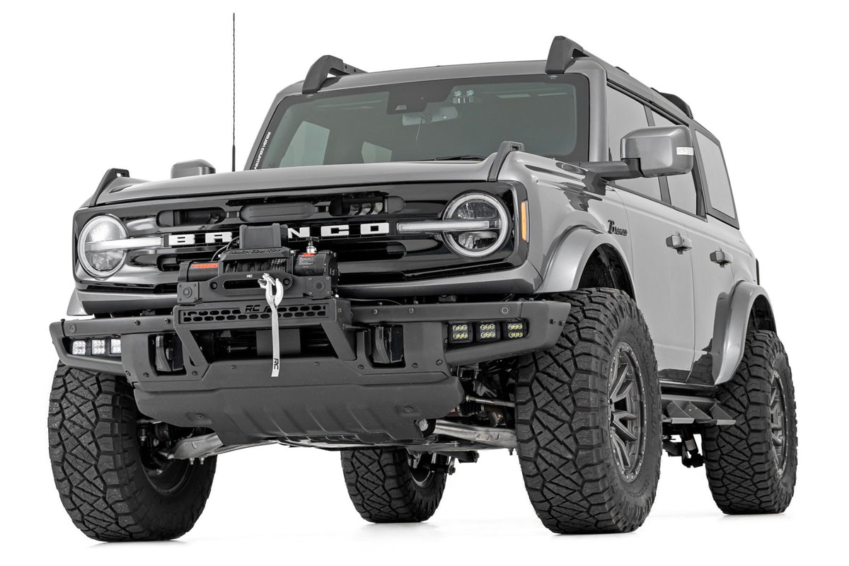 High Winch Mount | All Models | 12000S | 20 Inch Black Single Row LED | Ford Bronco (21-25)