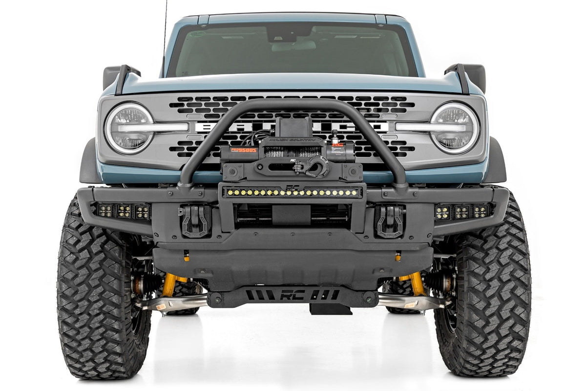 High Winch Mount | All Models | 9500S | 20 Inch Black Single Row LED | Ford Bronco (21-25)