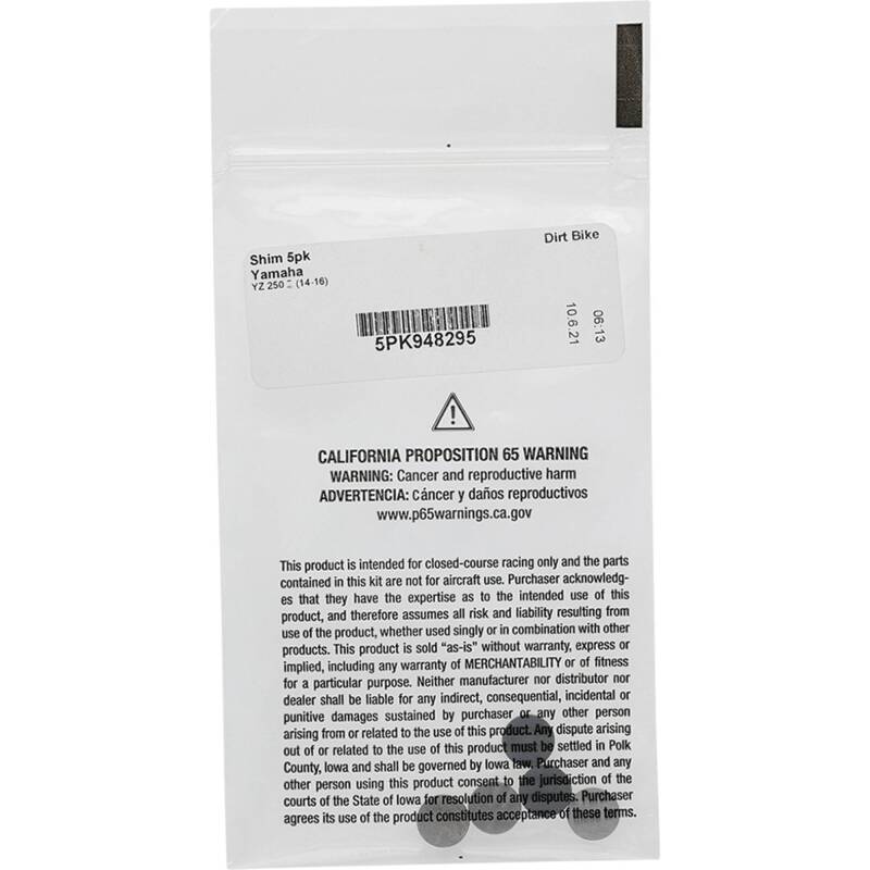 Hot Cams Shim Kits 2.950mm Thickness - 5 Pack