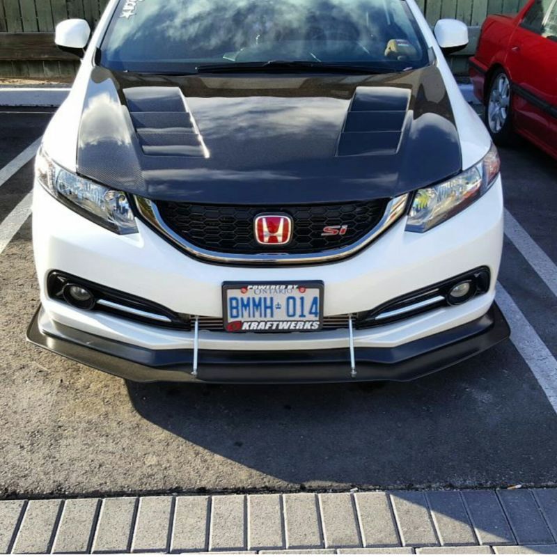2013-2015 Honda Civic Sedan Bayson R Lip 2PC Front Splitter