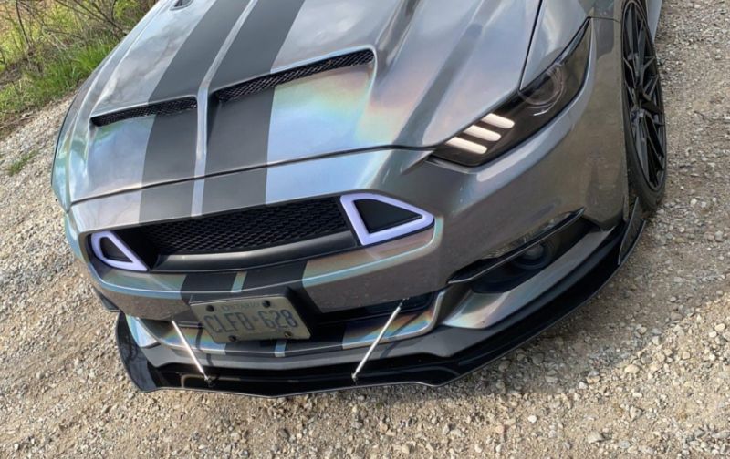 2015-2017 Ford Mustang Non Performance Pack 2PC Front Splitter