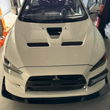 2007-2015 Mitsubishi EVO X Voltex Style Lip 2PC Front Splitter