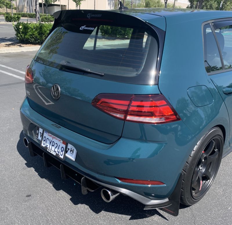 2018-2021 Volkswagen Golf GTI MK7.5 Rear Diffuser+Rear Corner Spats