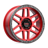 KMC KM544 17X9 6X4.5 C-RED BLK-LP 18MM Wheels
