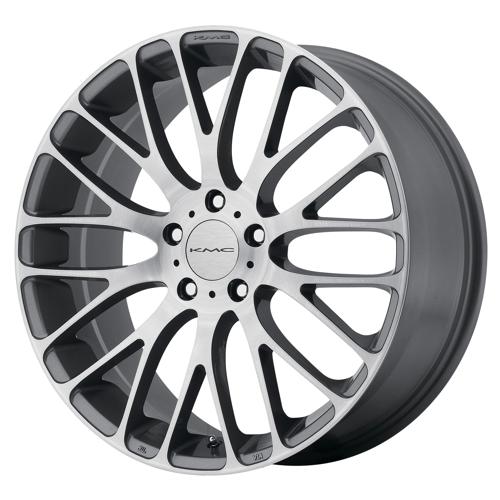 KMC KM693 18X8 5X120 P-GRAY BRUSHED 40MM Wheels
