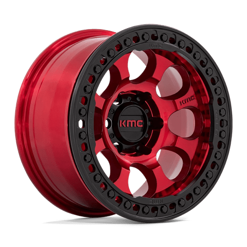 KMC RIOT BL 17X9 5X5.0 RD-BLK-RG -38 Wheels