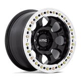 KMC RIOT BL 17X9 6X5.5 SBLK-MCH-RG -38 Wheels