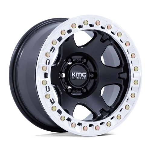 KMC VI BL 17X9 6X5.5 110 -12 S-BLK-MACH Wheels