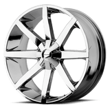 KMC KM651 SLIDE 22X9.5 5X120 CHR +38MM Wheels