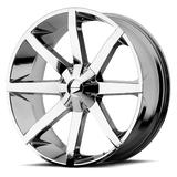 KMC KM651 SLIDE 22X9.5 5X115/120 CHR +15MM Wheels