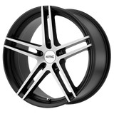 KMC KM703 20X9 5X4.5 S-BLK BRUSH 38MM Wheels