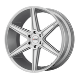 KMC KM712 22X9.5 5X120 BRUSHED SLV 30MM Wheels