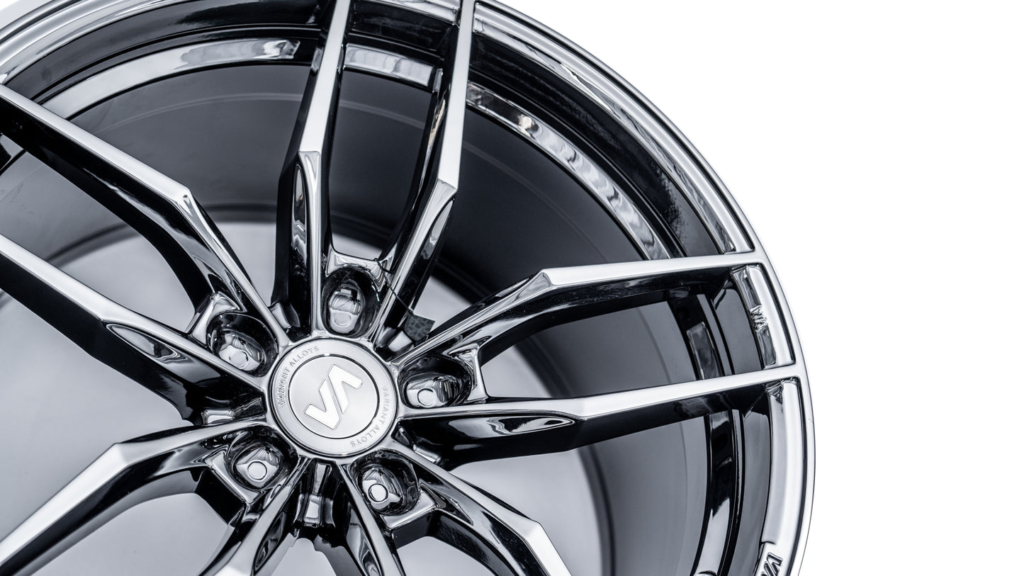 20x9 Super Black Chrome Cold Forged Collection KRYPTON Variant Forged  Alloy Wheels