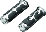 Kuryakyn ISO Flame Grips Dual Cable Chrome