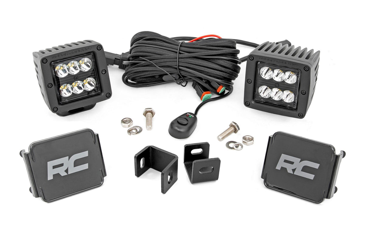 LED Light Kit | Ditch Mount | 2" Black Pair | Spot | Toyota Tundra (22-26)