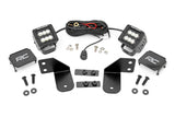 LED Light | RR Cage Mount | 2" Black Flood Pair | Polaris Ranger 1000/Ranger XP 900/1000
