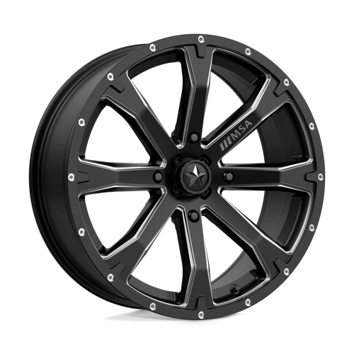 MSA Offroad Wheels BOUNTY UTV 18X7 4X137 S-BLK MILL 10MM Wheels