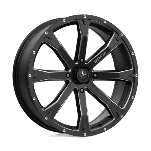 MSA Offroad Wheels BOUNTY UTV 20X7 4X156 S-BLK MILL 10MM Wheels
