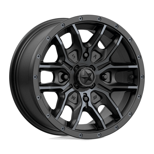 MSA Offroad Wheels FANG UTV 14X7 4X137 S-BLK TTCC 10MM Wheels