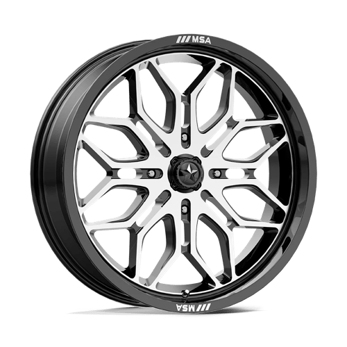 MSA Offroad Wheels SNIPER UTV 18X7 4X110 86 G-BLK-MACH +10 Wheels