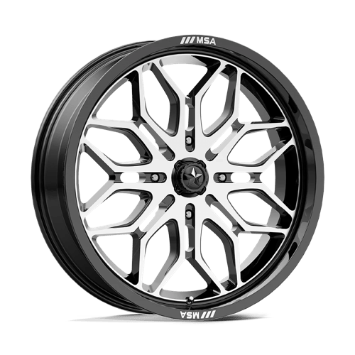 MSA Offroad Wheels SNIPER UTV 22X7 4X137 96 G-BLK-MACH +10 Wheels