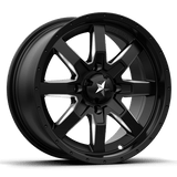 MSA Offroad Wheels MA25 14X7 4X156 MILL FL-BLK 10MM Wheels