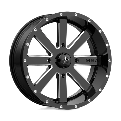 MSA Offroad Wheels FLASH UTV 20X7 4X137 G-BLK MILL 00MM Wheels