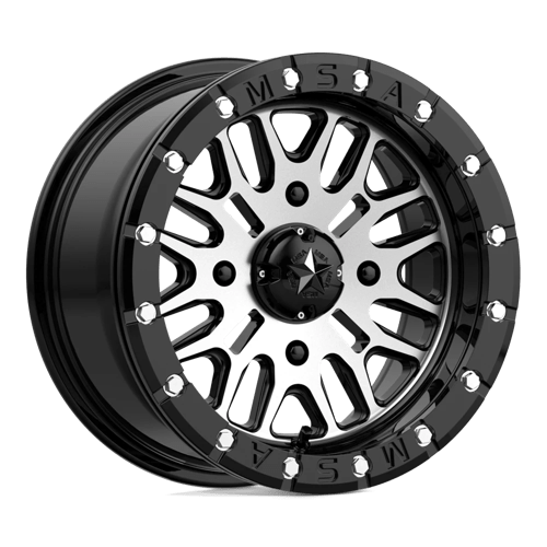 MSA Offroad Wheels BRUTE UTV BL 14X7 4X137 G-BLK MACH 10MM Wheels