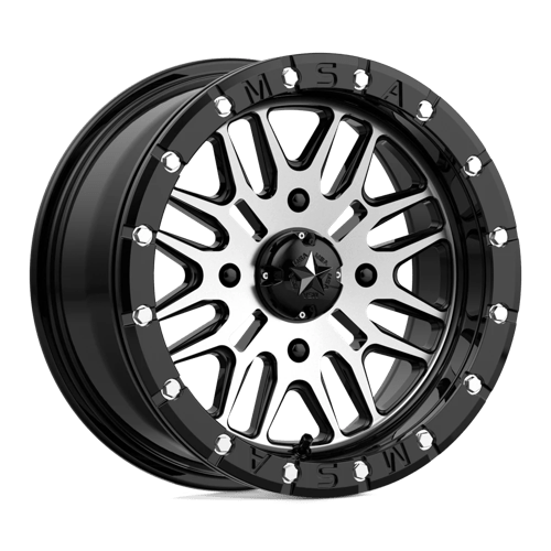 MSA Offroad Wheels BRUTE UTV BL 15X7 4X156 G-BLK MACH 10MM Wheels
