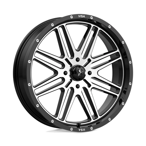 MSA Offroad Wheels MA38 22X7 4X156 G-BLK MACH 10MM Wheels