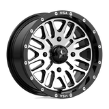MSA Offroad Wheels BRUTE UTV 14X7 4X137 G-BLK MACH 10MM Wheels