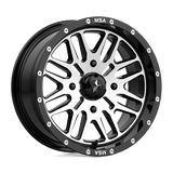 MSA Offroad Wheels BRUTE UTV 15X7 4X137 G-BLK MACH 10MM Wheels
