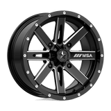 MSA Offroad Wheels BOXER UTV 15X7 4X110 G-BLK MILL 10MM Wheels