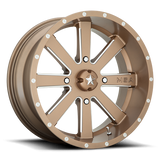 MSA Offroad Wheels FLASH UTV 22X7 4X156 BRONZE MILLED 00MM Wheels