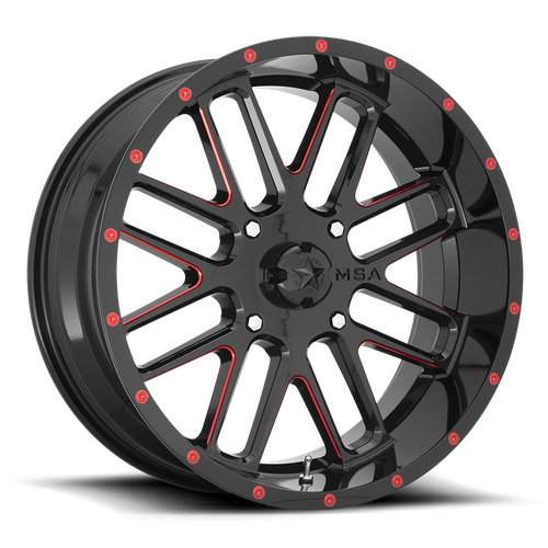 MSA Offroad Wheels MA35 18X7 4X156 G-BLK MILL RTCC 00MM Wheels