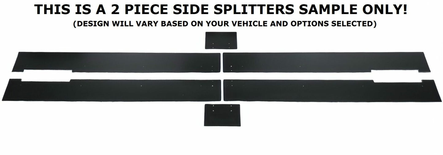 2007-2015 Maserati GranTurismo 2PC Side Splitters