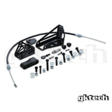 Hydraulic e-brake assembly with remote lever