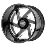 Moto Metal MO400 24X14 8X6.5 G-BLK MILL -76MM Wheels