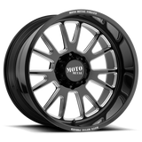 Moto Metal MO401 20X10 6X5.5 G-BLK MILL -24MM Wheels