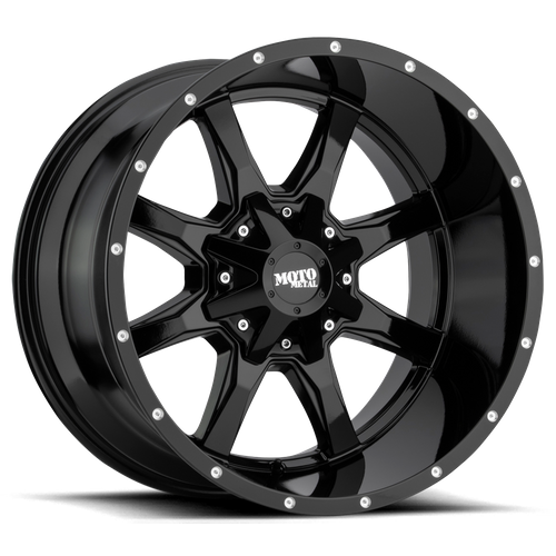 Moto Metal MO970 17X9 8X6.5 G-BLK MILL LIP -12MM Wheels