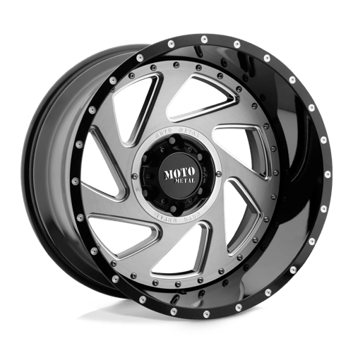 Moto Metal MO989 20X12 5X5.0 G-BLK MILL BRSH INS-44 Wheels