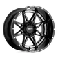 Moto Metal MO993 20X12 5X5.0 G-BLK MILL -44MM Wheels