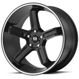 Motegi MR122 18X8 4X4.25 S-BLK/MCH +35MM Wheels