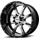Moto Metal MO201 22X12 5X5.0/5.5 CHR BLK MILL LP -44MM Wheels