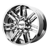 Moto Metal MO202 20X10 5X5.0 CHR BLK MILL LP -18MM Wheels