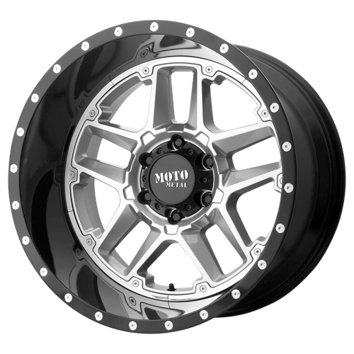 Moto Metal MO987 20X9 5X5.0 G-SLV G-BLK LP 18MM Wheels
