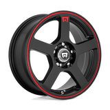 Motegi MR116 17X7 5X100/4.5 M-BLK RED-STR 48MM Wheels
