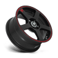 Motegi MR116 17X7 5X100/4.5 M-BLK RED-STR 48MM Wheels