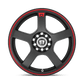 Motegi MR116 17X7 5X100/4.5 M-BLK RED-STR 48MM Wheels